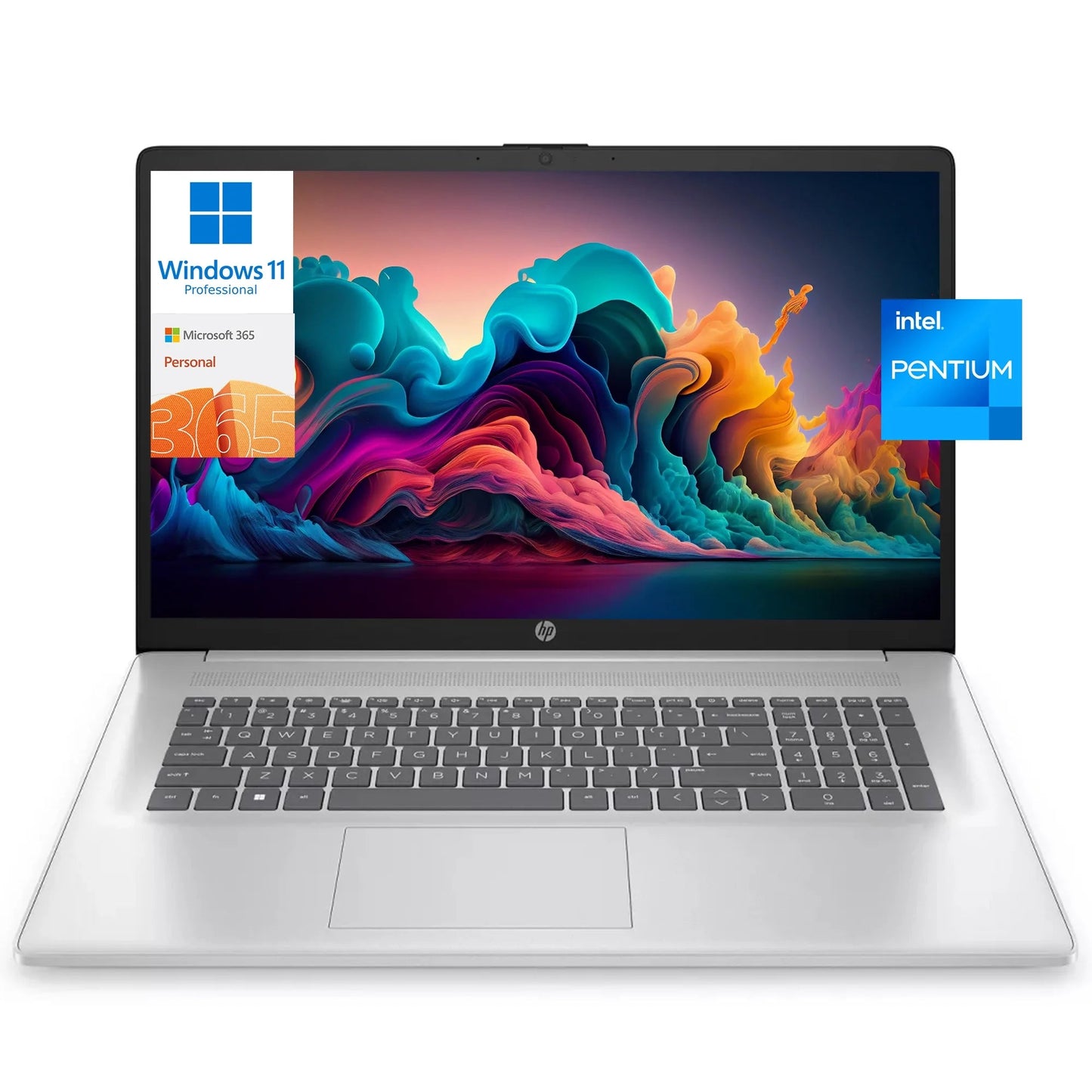 17 17.3" HD+ Touchscreen Business Laptop Computer, Intel Pentium Silver N5030, 16GB RAM, 1TB SSD, 1 - Year Office 365, Long Battery Life, Wi - Fi 5, Bt 5, HDMI, Silver - Lone Star PC