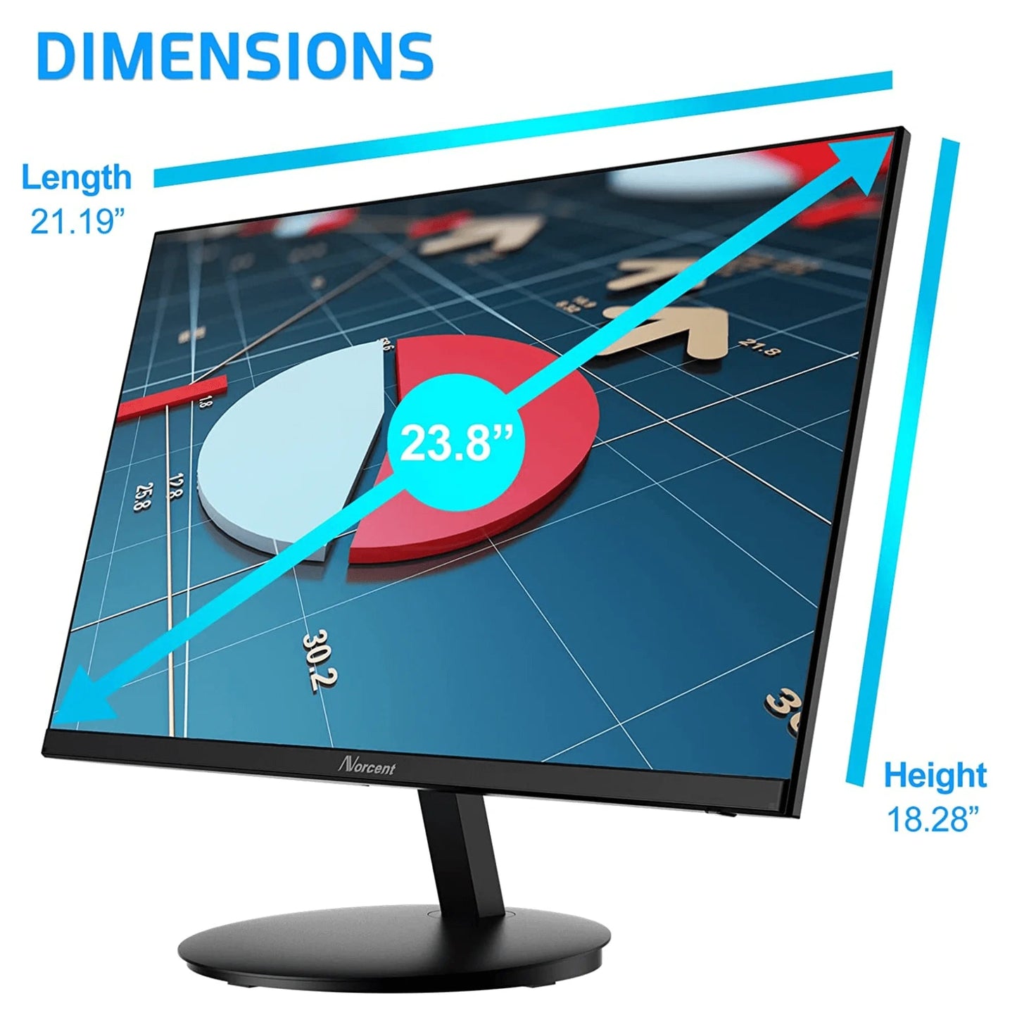 24 Inch Frameless Computer Monitor FHD 75HZ VA with Built - In Speakers - Lone Star PC