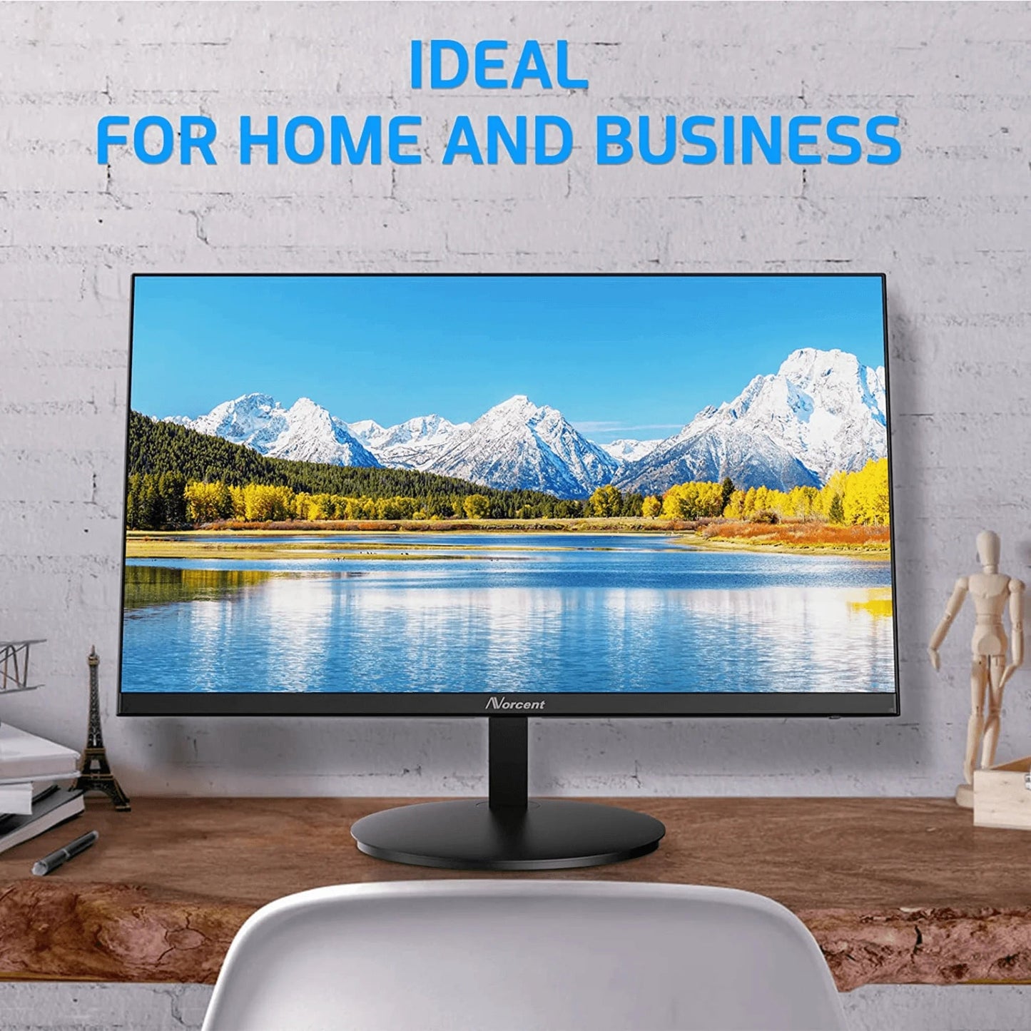 24 Inch Frameless Computer Monitor FHD 75HZ VA with Built - In Speakers - Lone Star PC