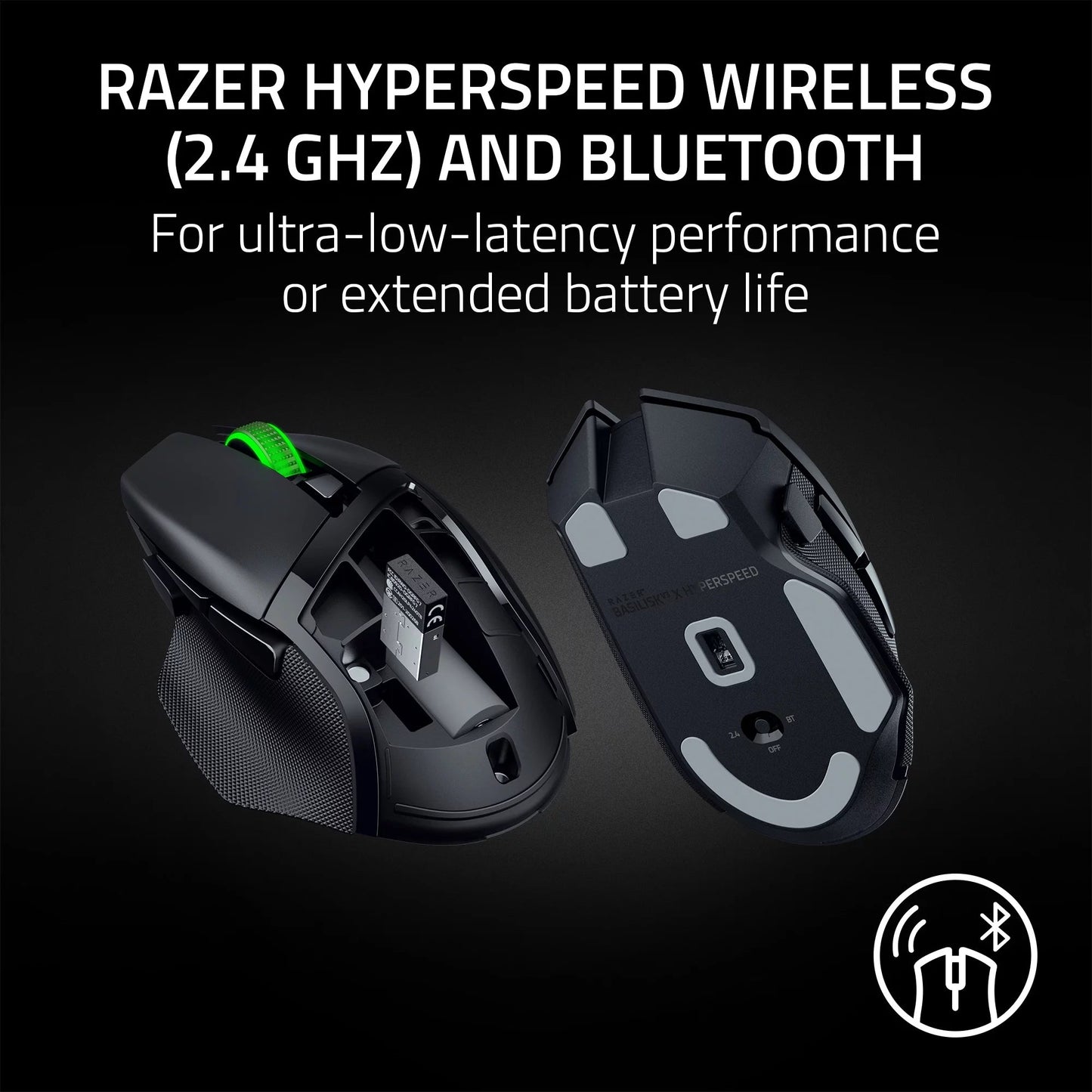 Basilisk V3 X Hyperspeed Wireless Gaming Mouse for PC, RGB Chroma, Black - Lone Star PC