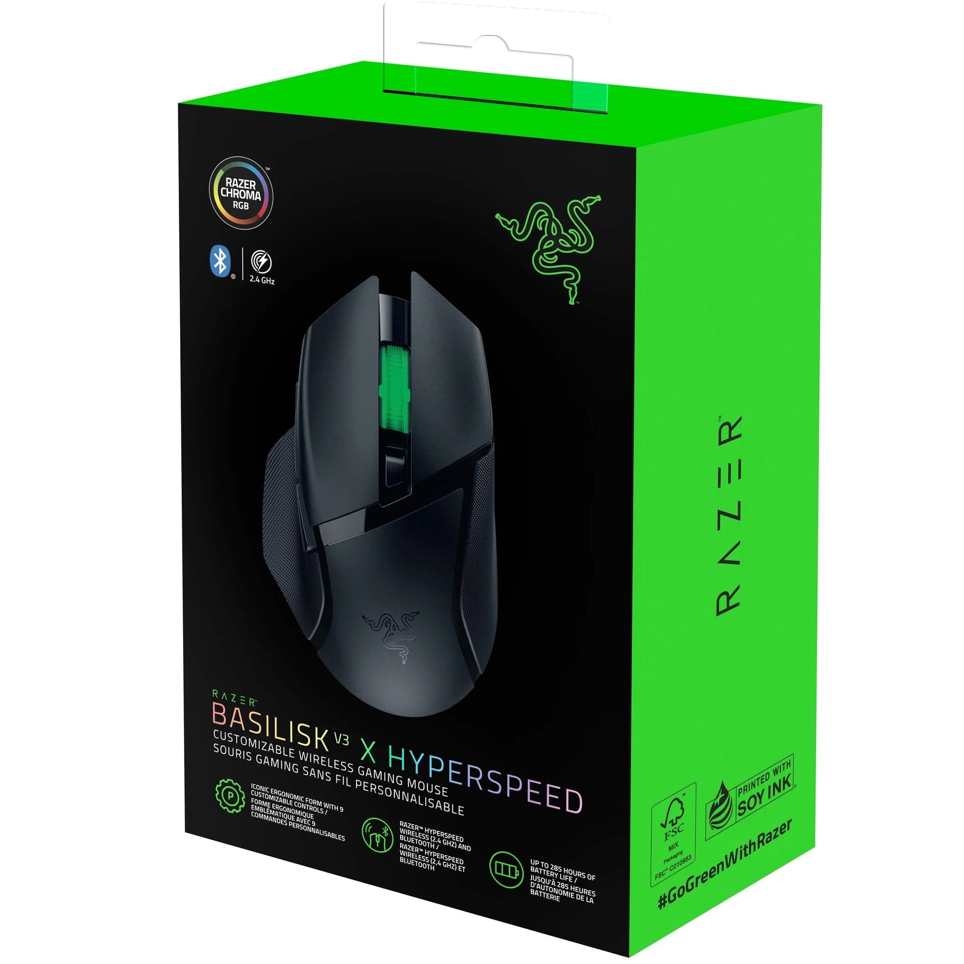 Basilisk V3 X Hyperspeed Wireless Gaming Mouse for PC, RGB Chroma, Black - Lone Star PC