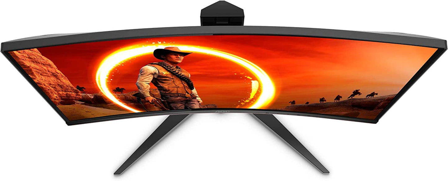 C24G1A 24" Curved Frameless Gaming Monitor, FHD 1920X1080, 1500R, VA, 1Ms MPRT, 165Hz (144Hz Supported), Freesync Premium, Height Adjustable Black - Lone Star PC