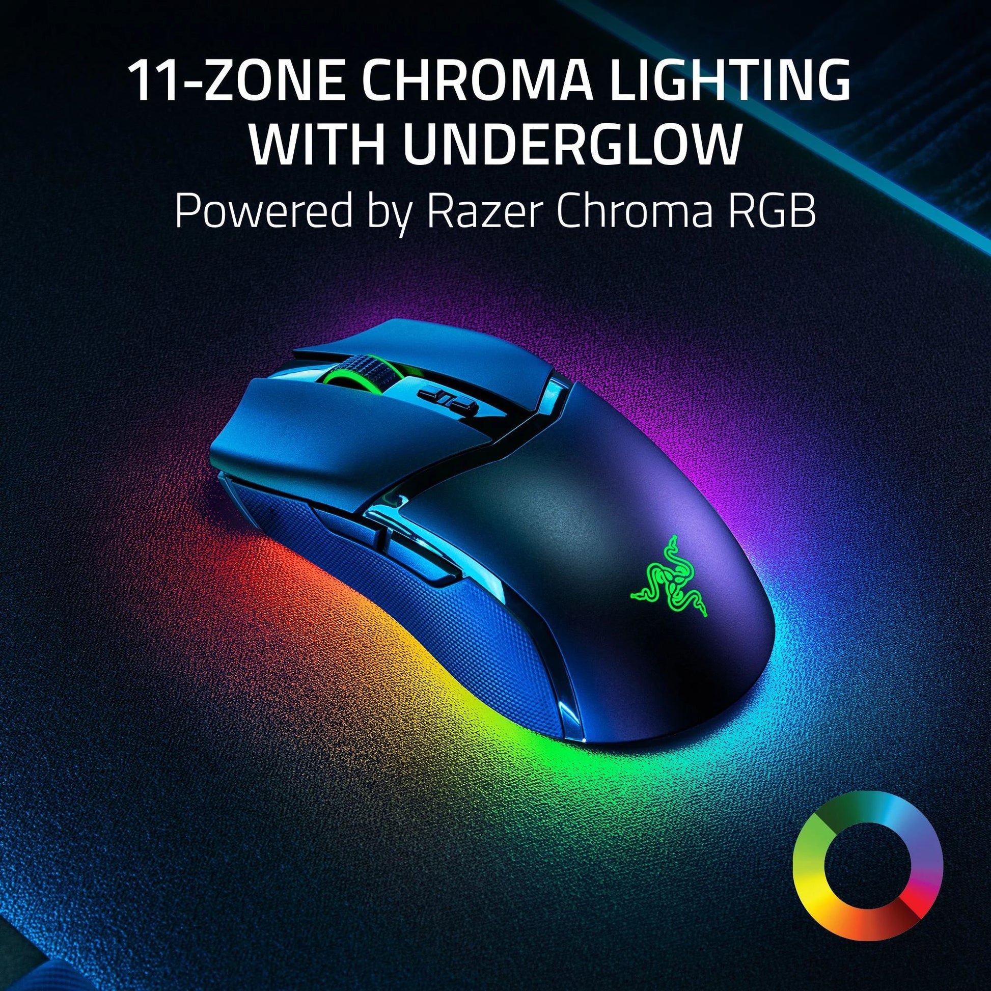 Cobra Pro Lightweight Wireless PC Gaming Mouse with Chroma RGB, Customizable Controls, 77G, Black - Lone Star PC