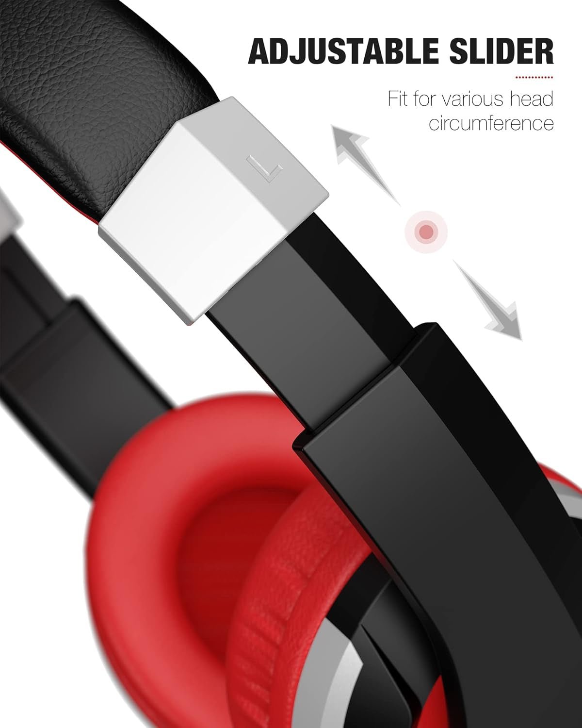 I41 Kids Headphones, Headphones for Kids Children Girls Boys Teens Foldable Adjustable on Ear Headphones with 3.5Mm Jack for Cellphones Computer MP3/4 Kindle School(Red/Black) - Lone Star PC