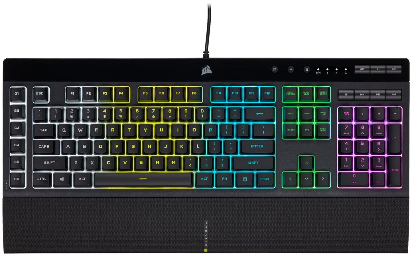 K55 RGB Pro Gaming Keyboard - Dynamic RGB Backlighting, Six Macro Keys with Elgato Stream Deck Software Integration - Lone Star PC