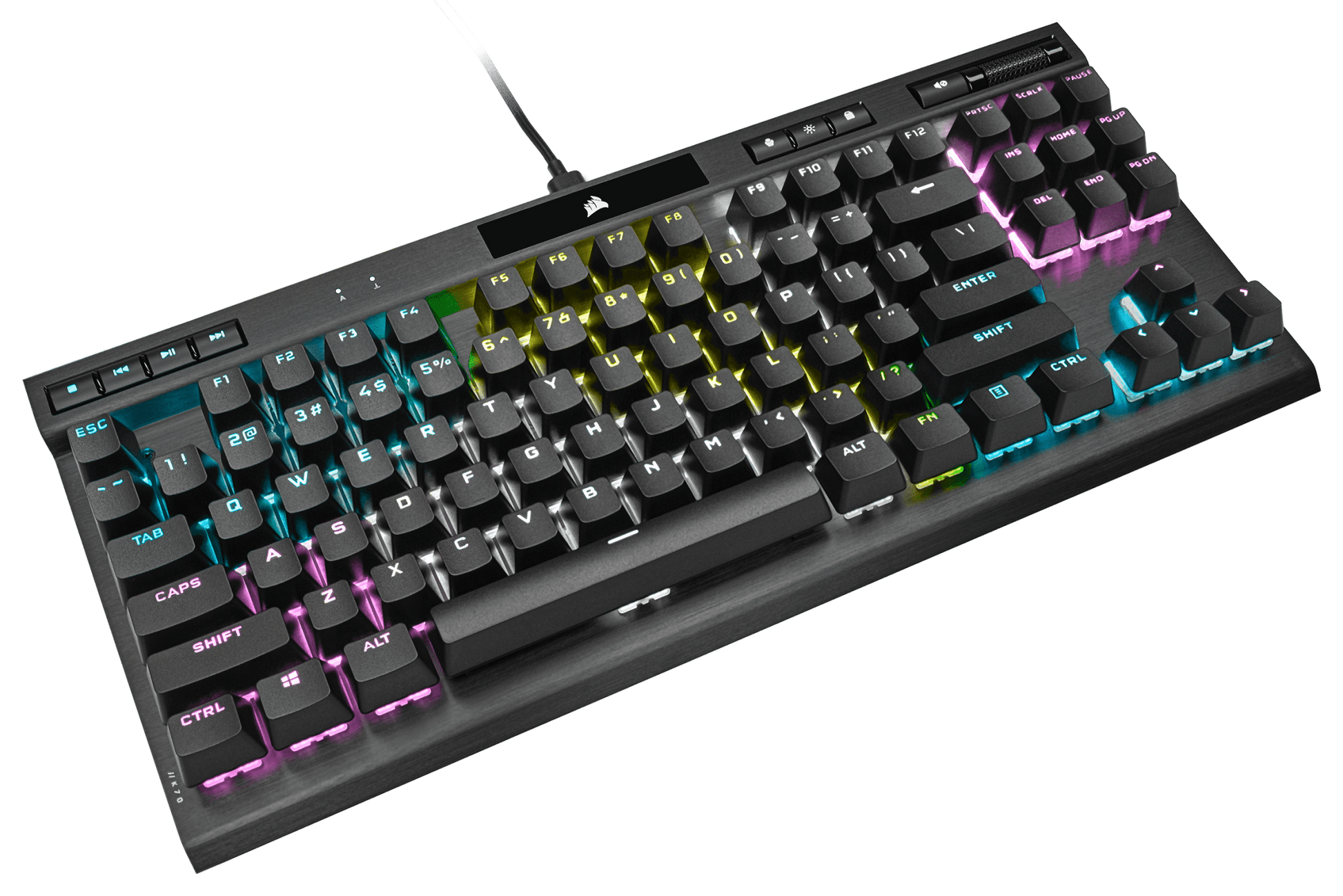 K70 RGB TKL Champion Series Optical - Mechanical Gaming Keyboard; Detachable USB Type - C Cable - Lone Star PC