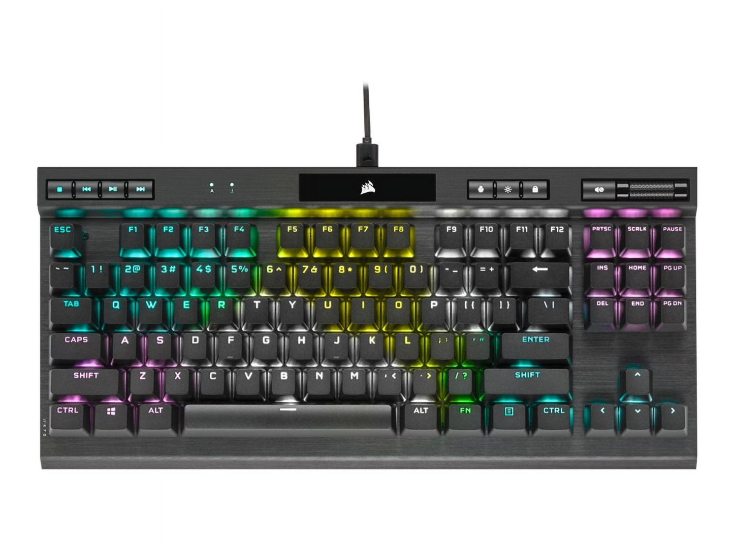 K70 RGB TKL Champion Series Optical - Mechanical Gaming Keyboard; Detachable USB Type - C Cable - Lone Star PC