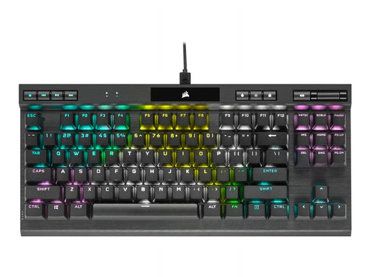 K70 RGB TKL Champion Series Optical - Mechanical Gaming Keyboard; Detachable USB Type - C Cable - Lone Star PC