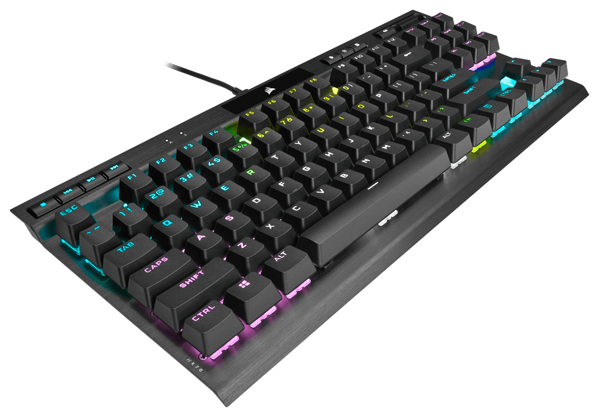 K70 RGB TKL Champion Series Optical - Mechanical Gaming Keyboard; Detachable USB Type - C Cable - Lone Star PC