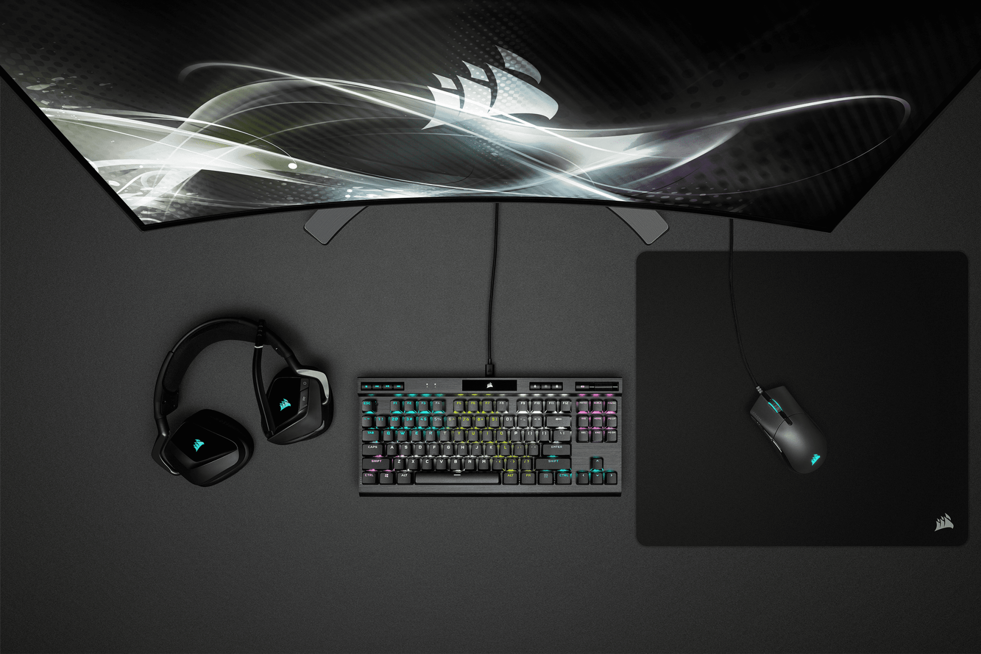 K70 RGB TKL Champion Series Optical - Mechanical Gaming Keyboard; Detachable USB Type - C Cable - Lone Star PC