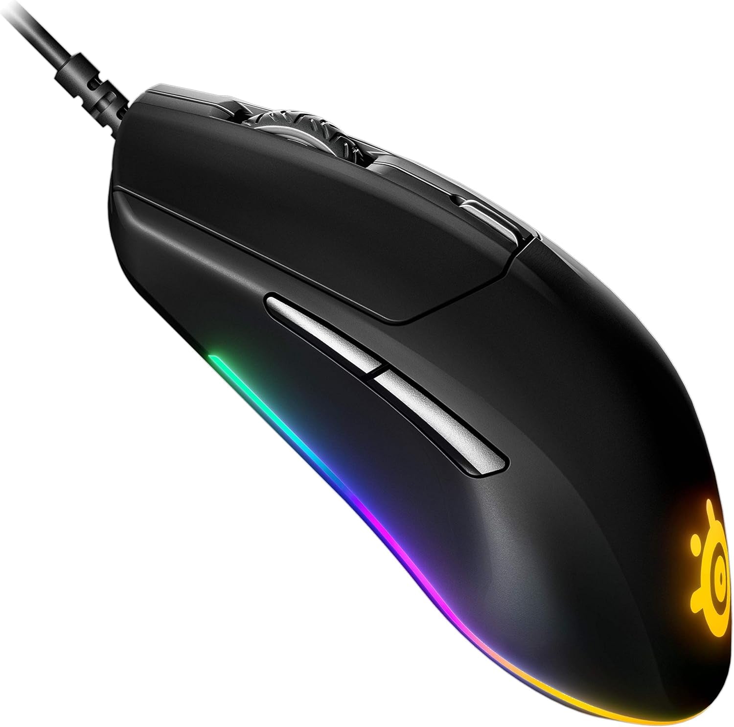 Rival 3 Gaming Mouse - 8,500 CPI Truemove Core Optical Sensor - 6 Programmable Buttons - Split Trigger Buttons - Brilliant Prism RGB Lighting, Ergonomic, Black - Lone Star PC